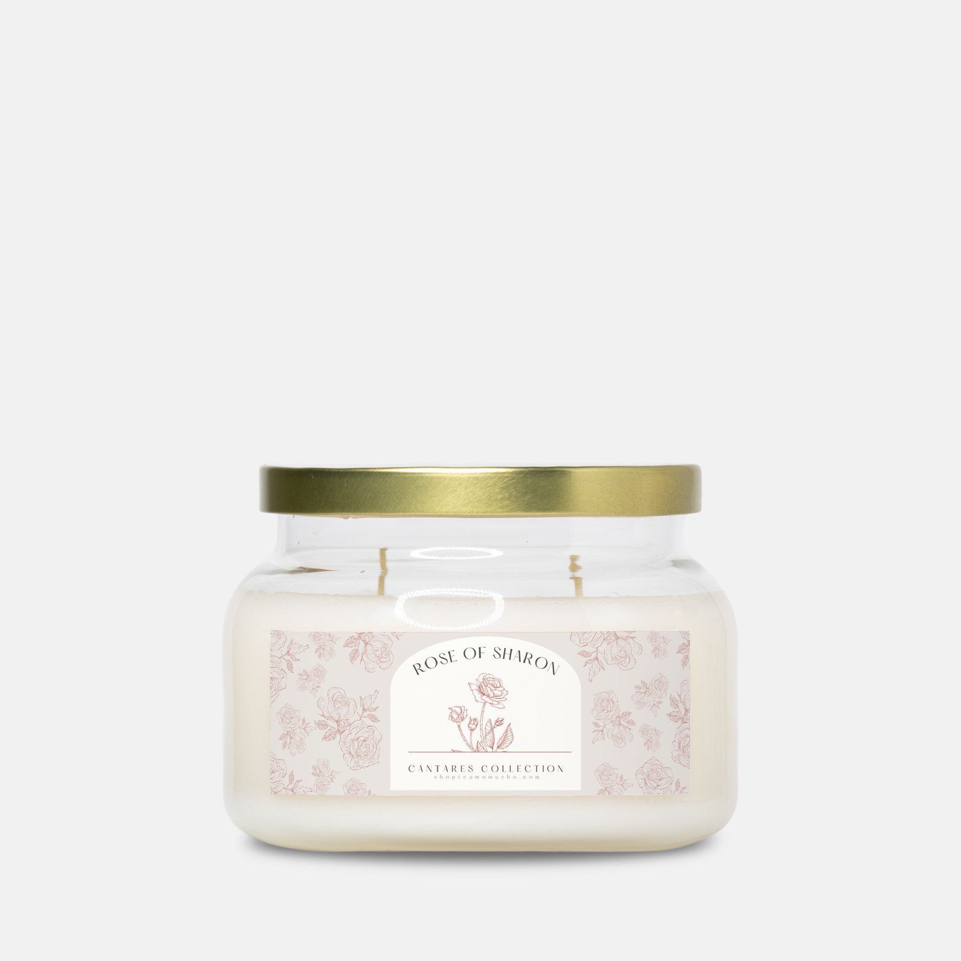 Cantares Collection Rose of Sharon Candle Apothecary Jar (Double Wick)