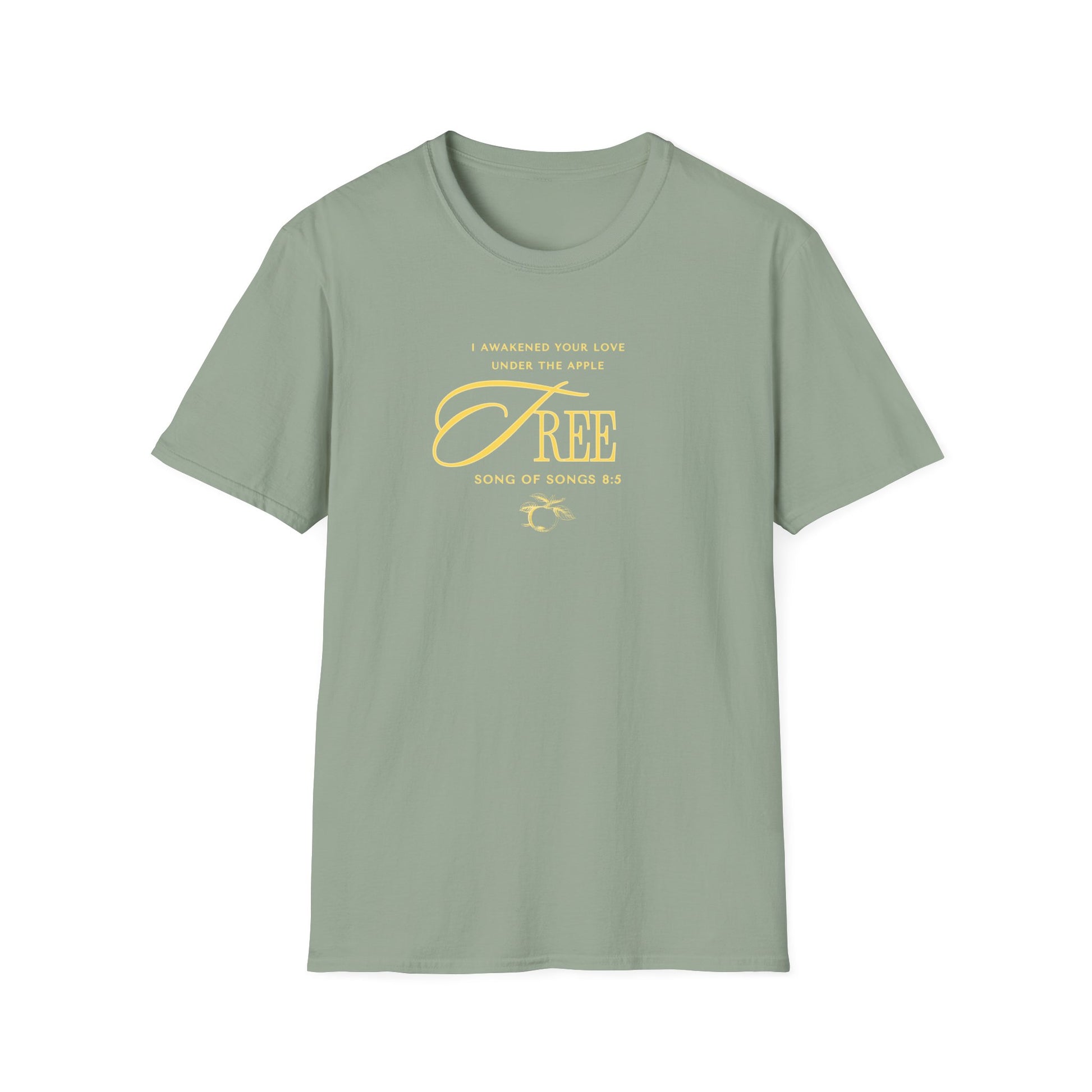 Under the Apple Tree Song of Songs 8:5 Scripture Verse Christian Faith Couples T-shirt