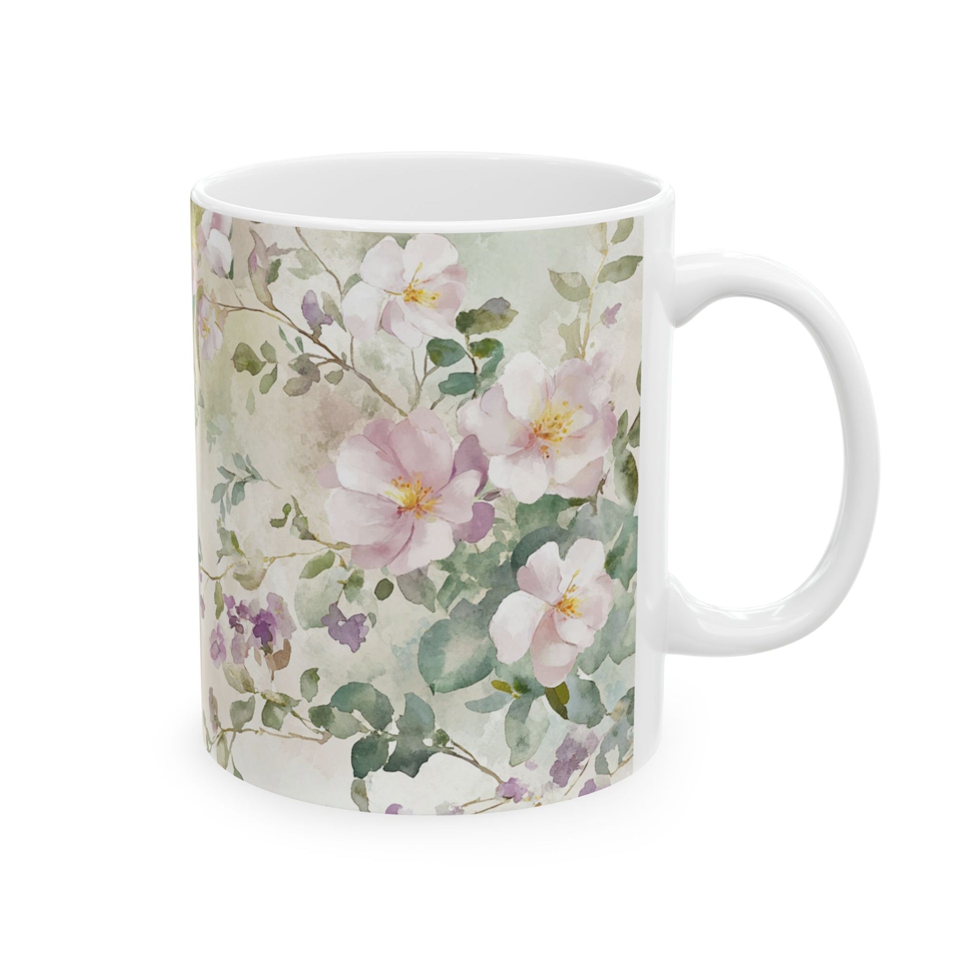 Floral Love Christian Faith Bridal Ceramic Mug, Gift for Her, Coffee Lovers, Floral Decor, Wedding Gift, Inspirational Mug