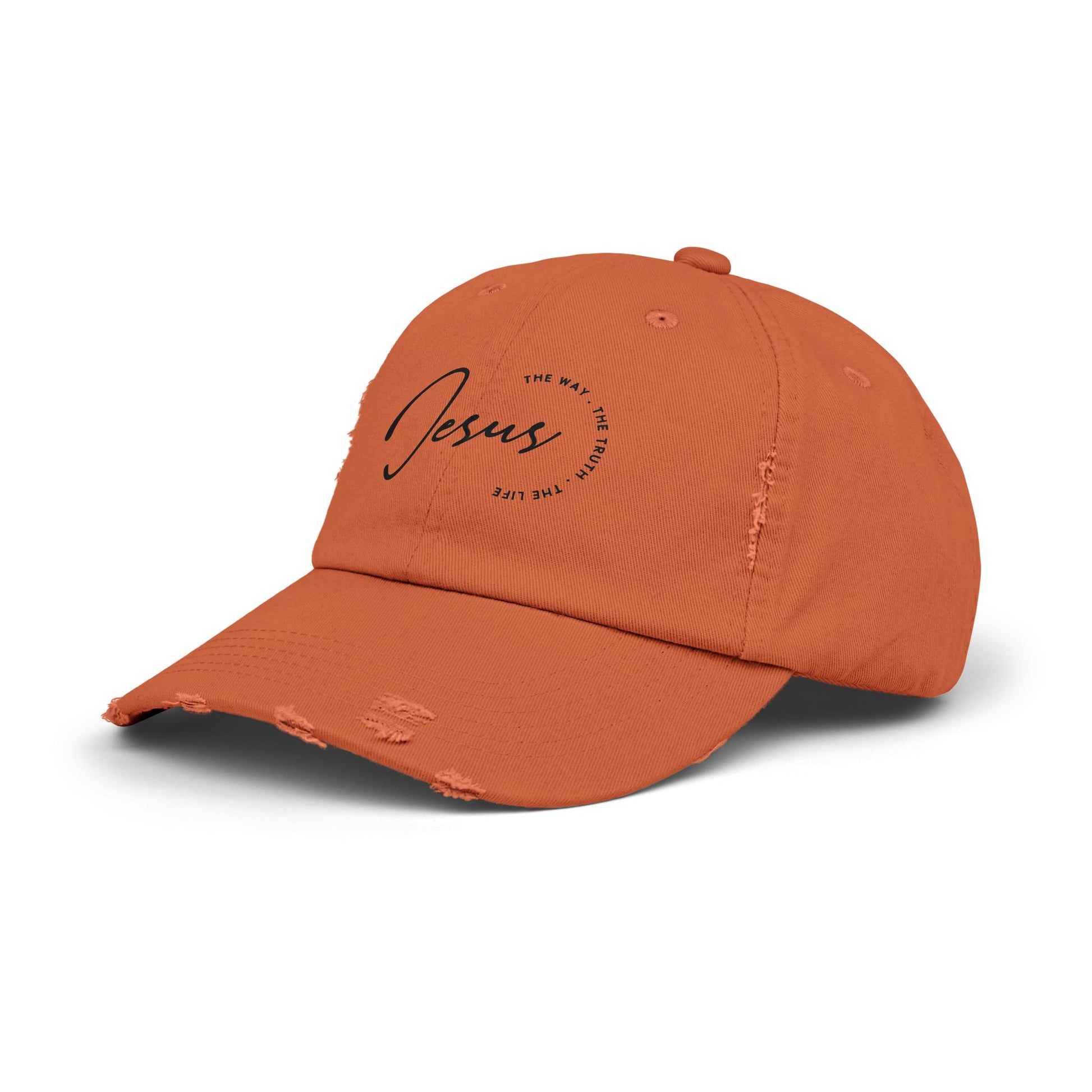 Jesus The Way, The Truth, The Life Distressed Cap for Faith Lovers, Christian Gift