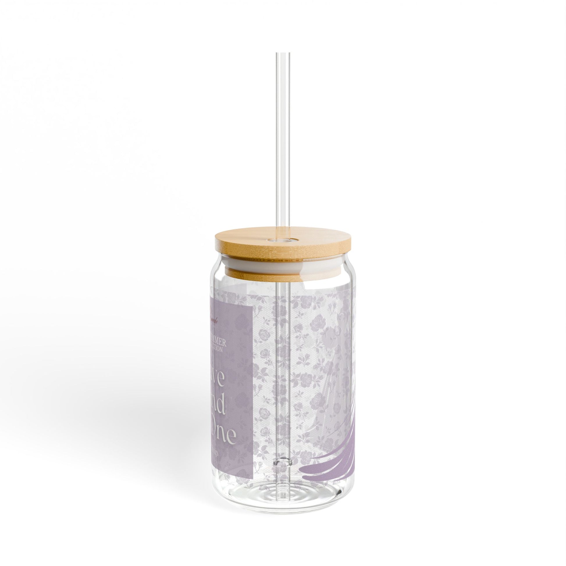 Christian Faith Bridal Lilac 16oz Sipper Glass with Bamboo Lid, Perfect for Weddings, Engagements, Reusable Drinkware, Eco-Friendly Gift