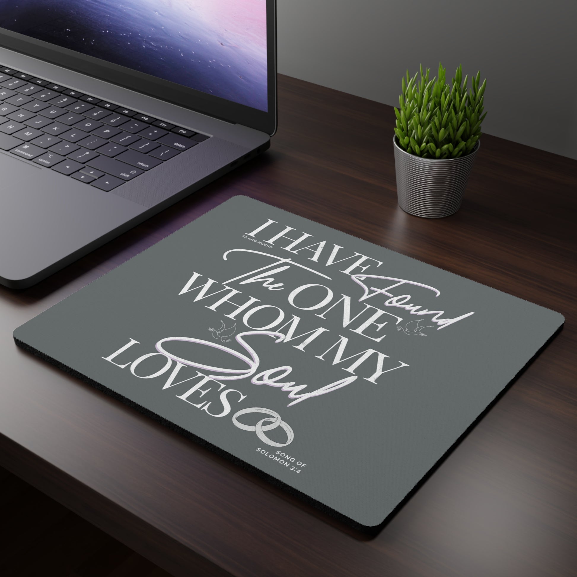 Found The One Mouse Pad for Couples, Desk Decor, Gift for Newlyweds, Office Supplies, Engagement Gift, Soulmate Quote