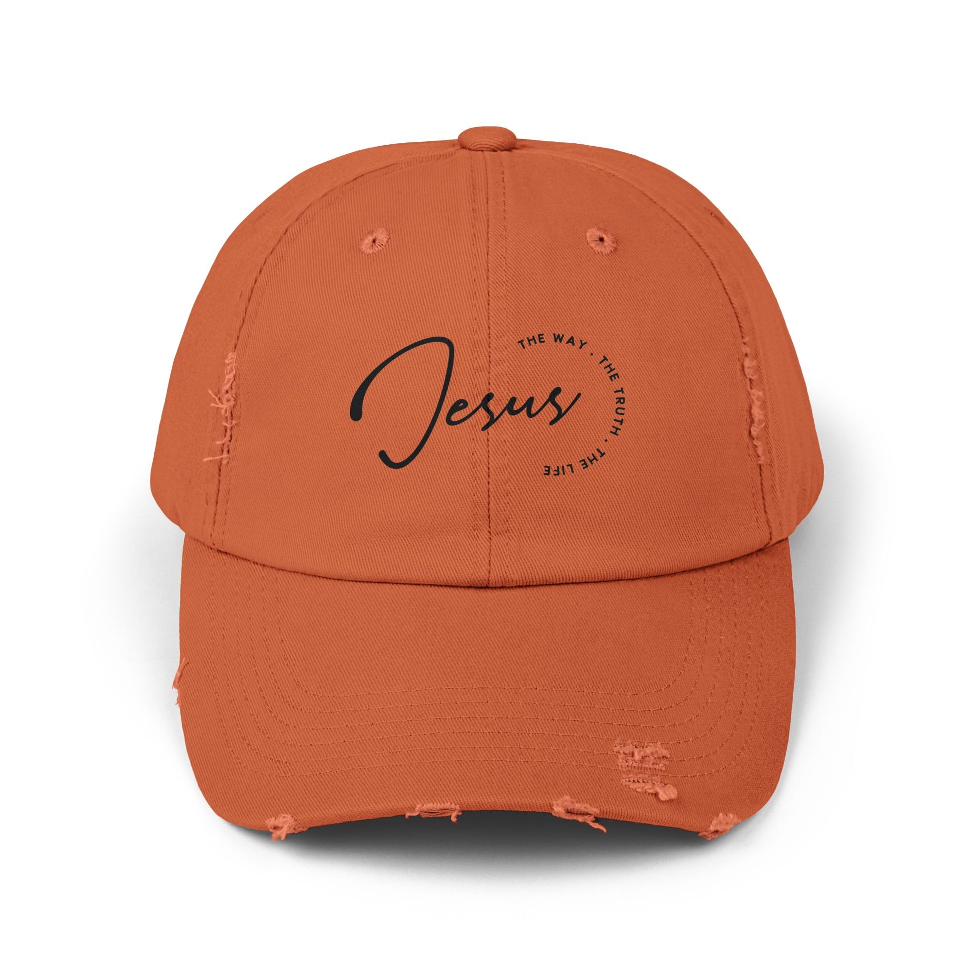 Jesus The Way, The Truth, The Life Distressed Cap for Faith Lovers, Christian Gift