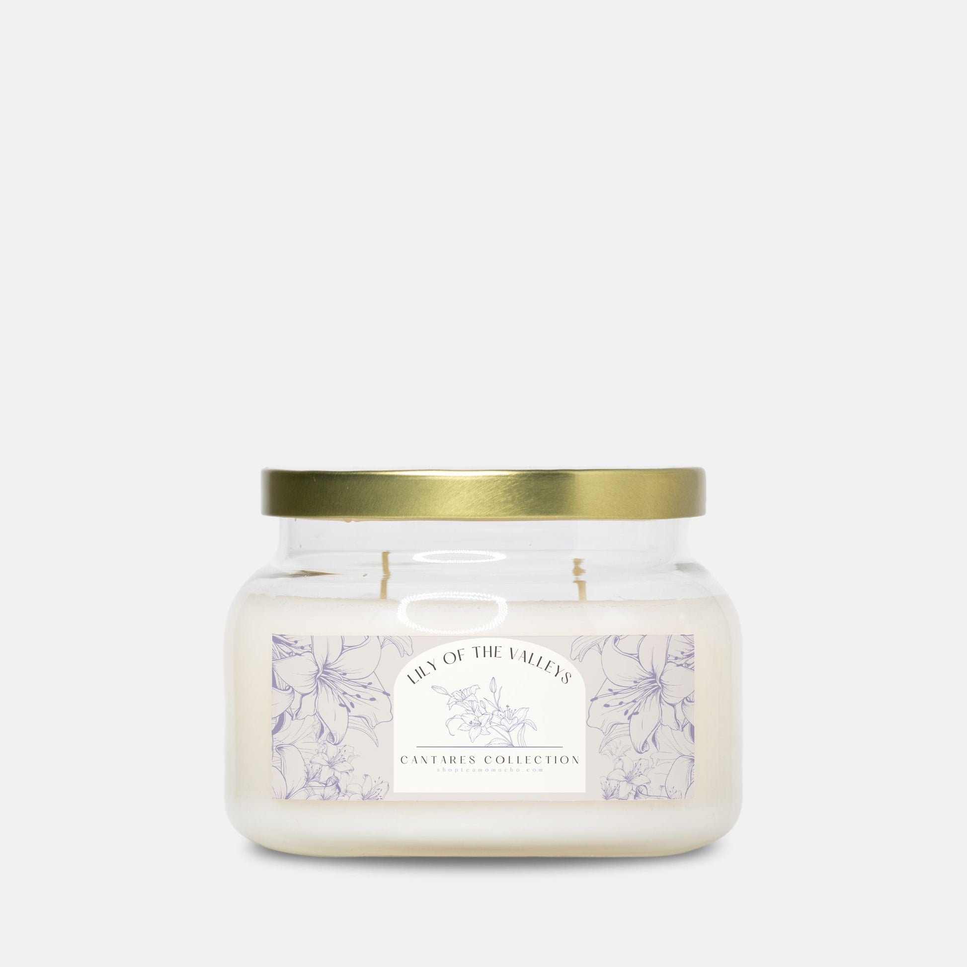Cantares Collection Lily of The Valleys Candle Apothecary Jar (Double Wick)