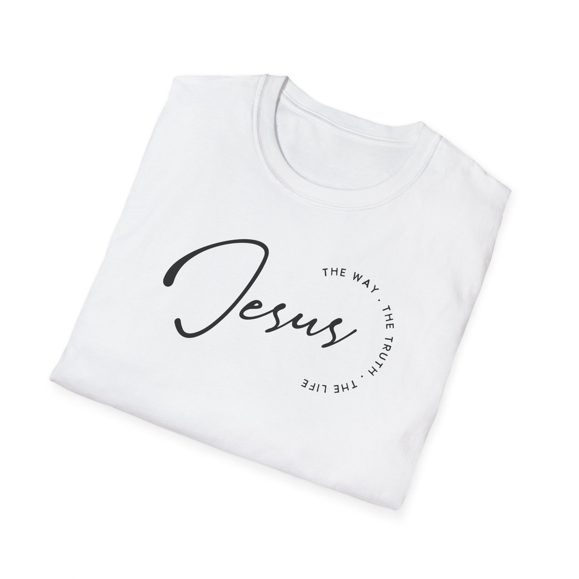 Jesus The Way, The Truth, The Life Tee Faith Tee for Believers, Casual Christian Comfort Shirt