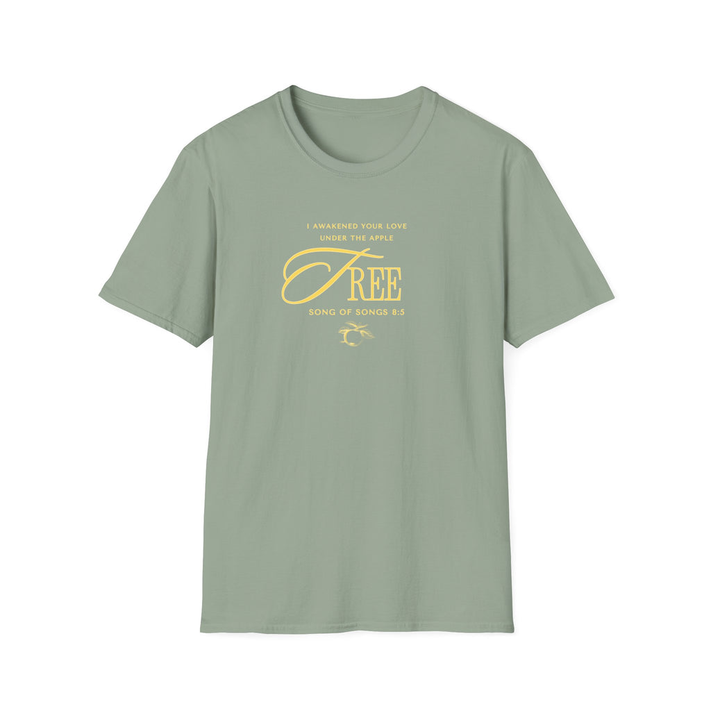 Under the Apple Tree Song of Songs 8:5 Scripture Verse Christian Faith Couples T-shirt