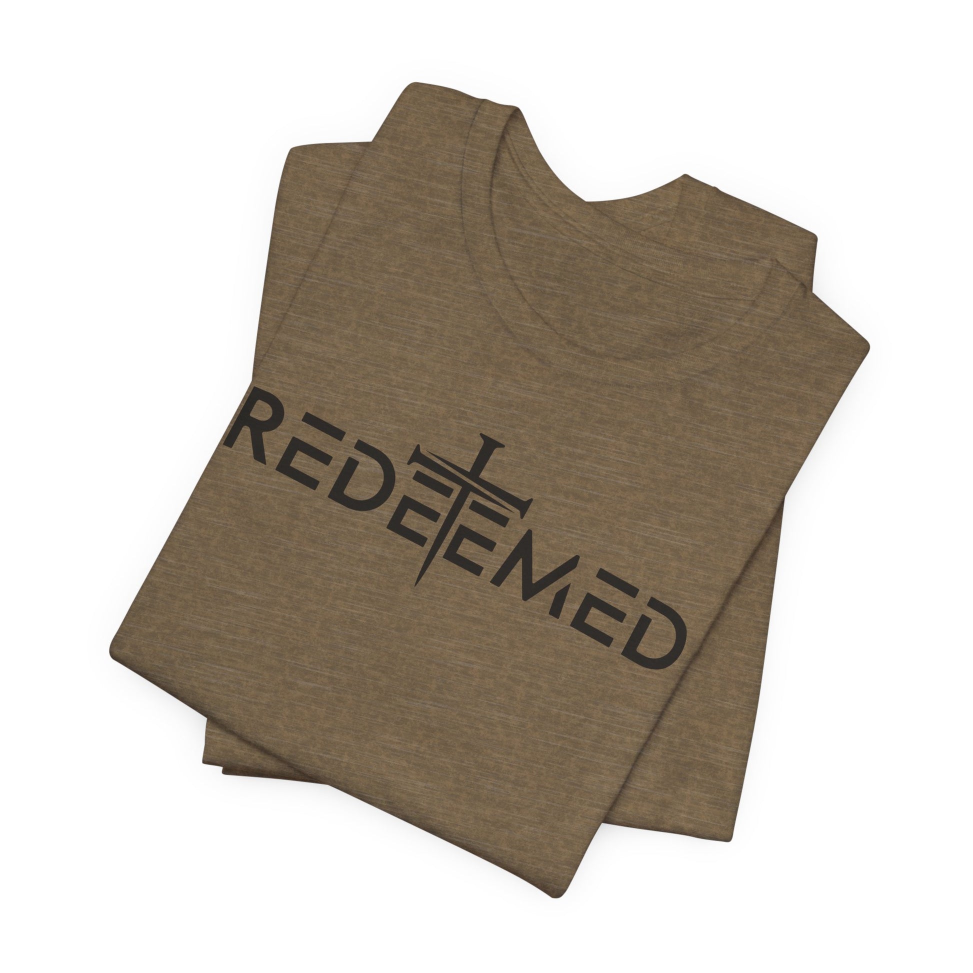 REDEEMED  Cross of Nails Christian Apparel, Faith-Based Gift, Casual Wear