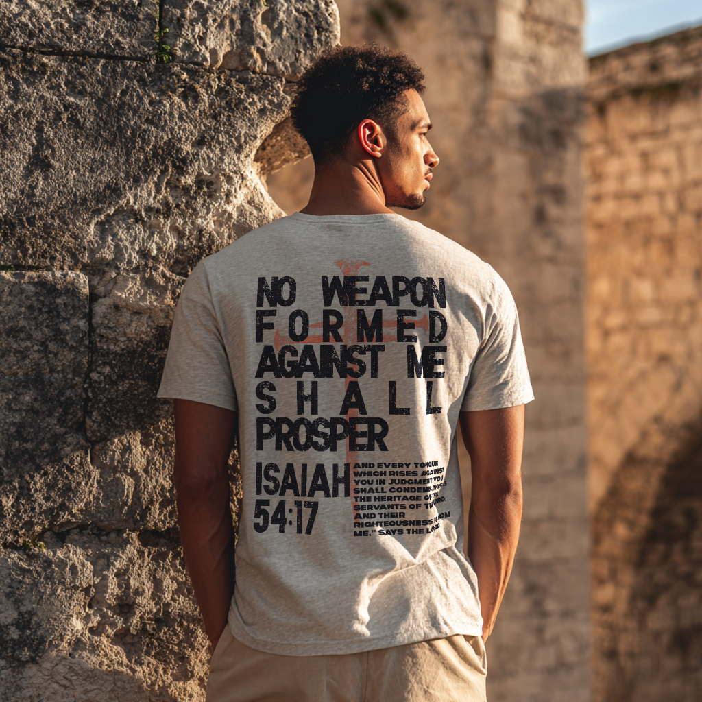 Isaiah 54:17 No Weapon Tee Scripture Faith T-Shirt, Christian Gift, Isaiah 54:17 Shirt