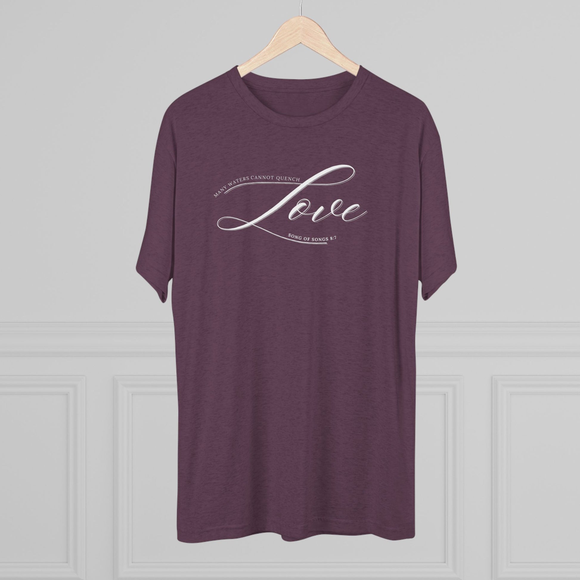Many Waters Cannot Quench Love Couples T-Shirt Verse Quote Scripture Christian Apparel