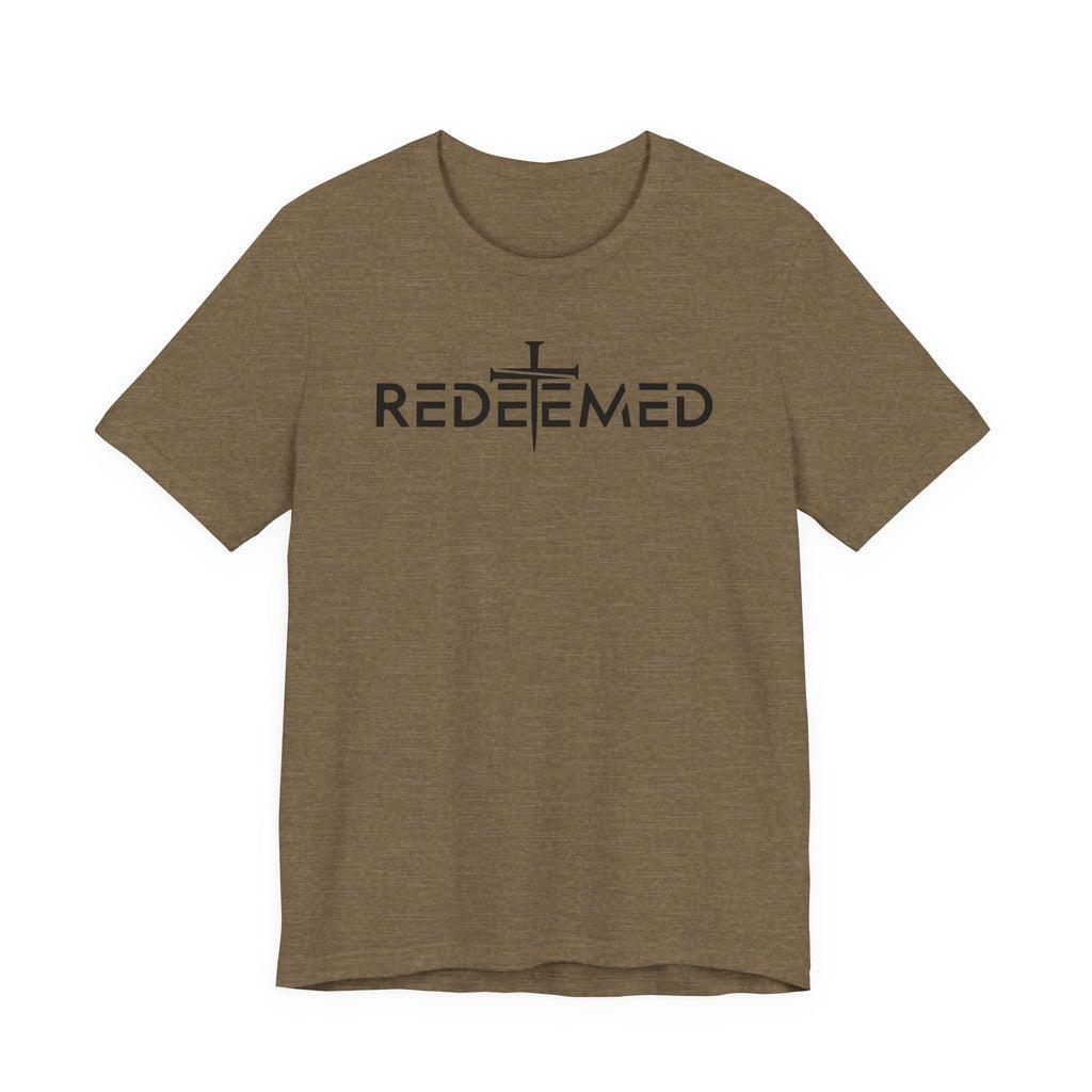 REDEEMED  Cross of Nails Christian Apparel, Faith-Based Gift, Casual Wear