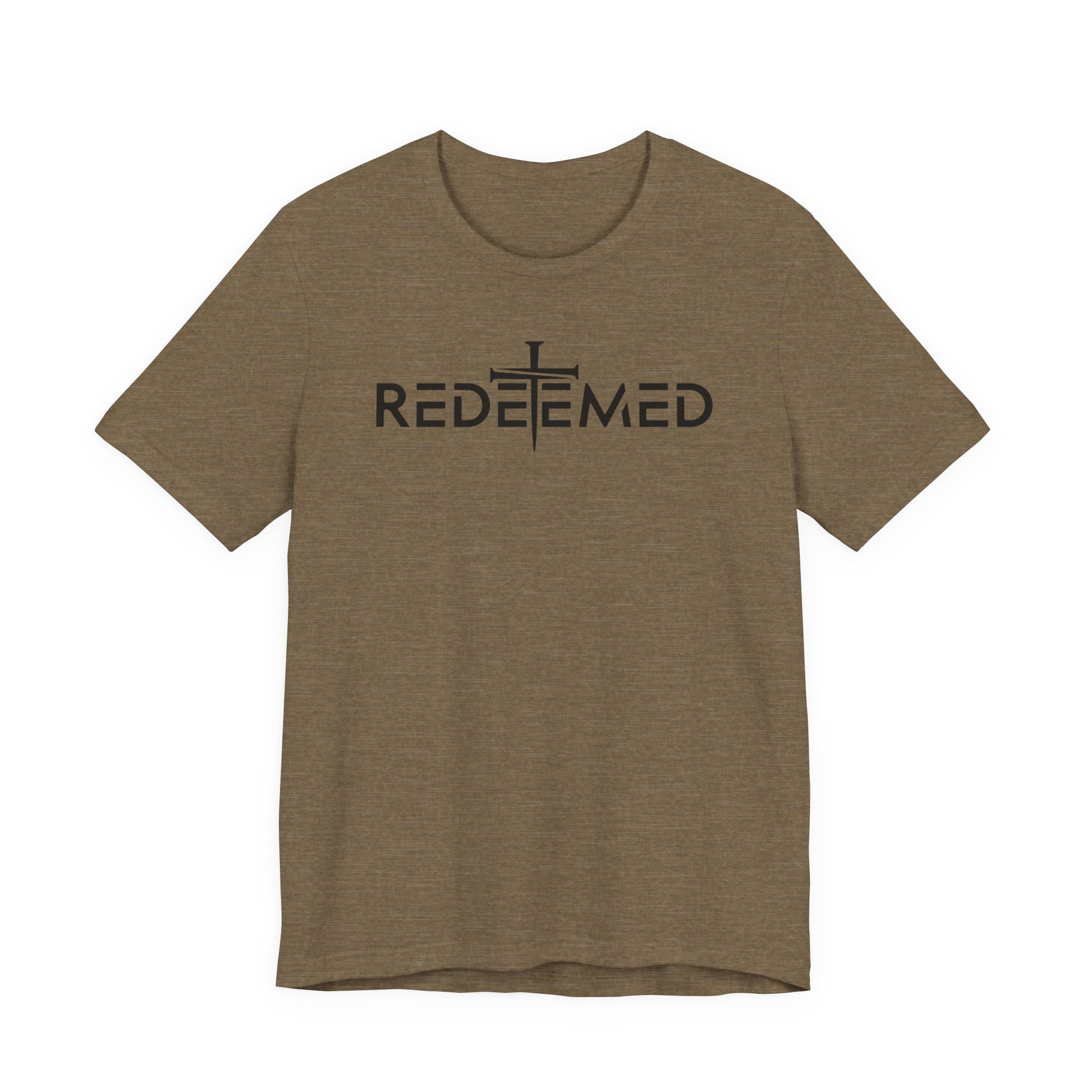 REDEEMED  Cross of Nails Christian Apparel, Faith-Based Gift, Casual Wear