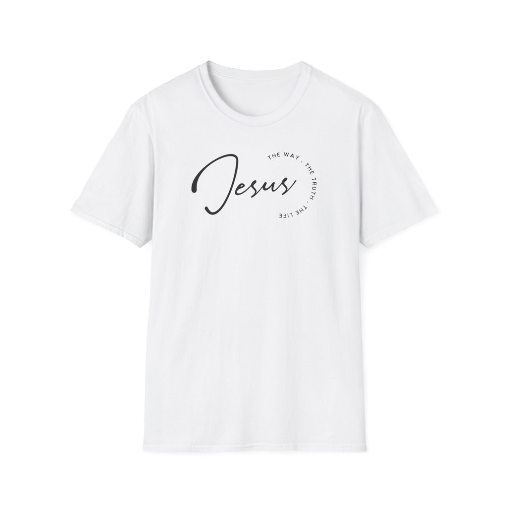 Jesus The Way, The Truth, The Life Tee Faith Tee for Believers, Casual Christian Comfort Shirt