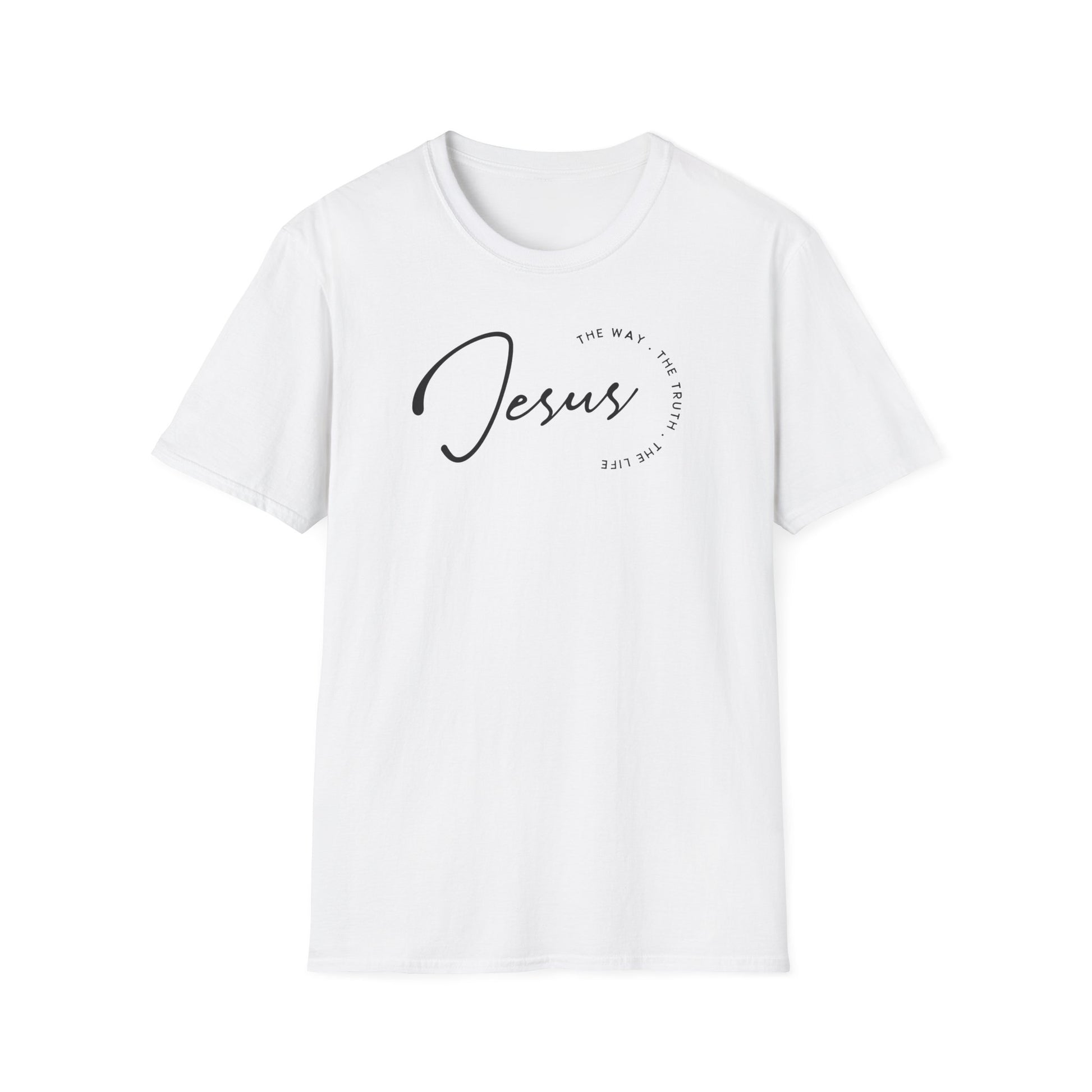 Jesus The Way, The Truth, The Life Tee Faith Tee for Believers, Casual Christian Comfort Shirt
