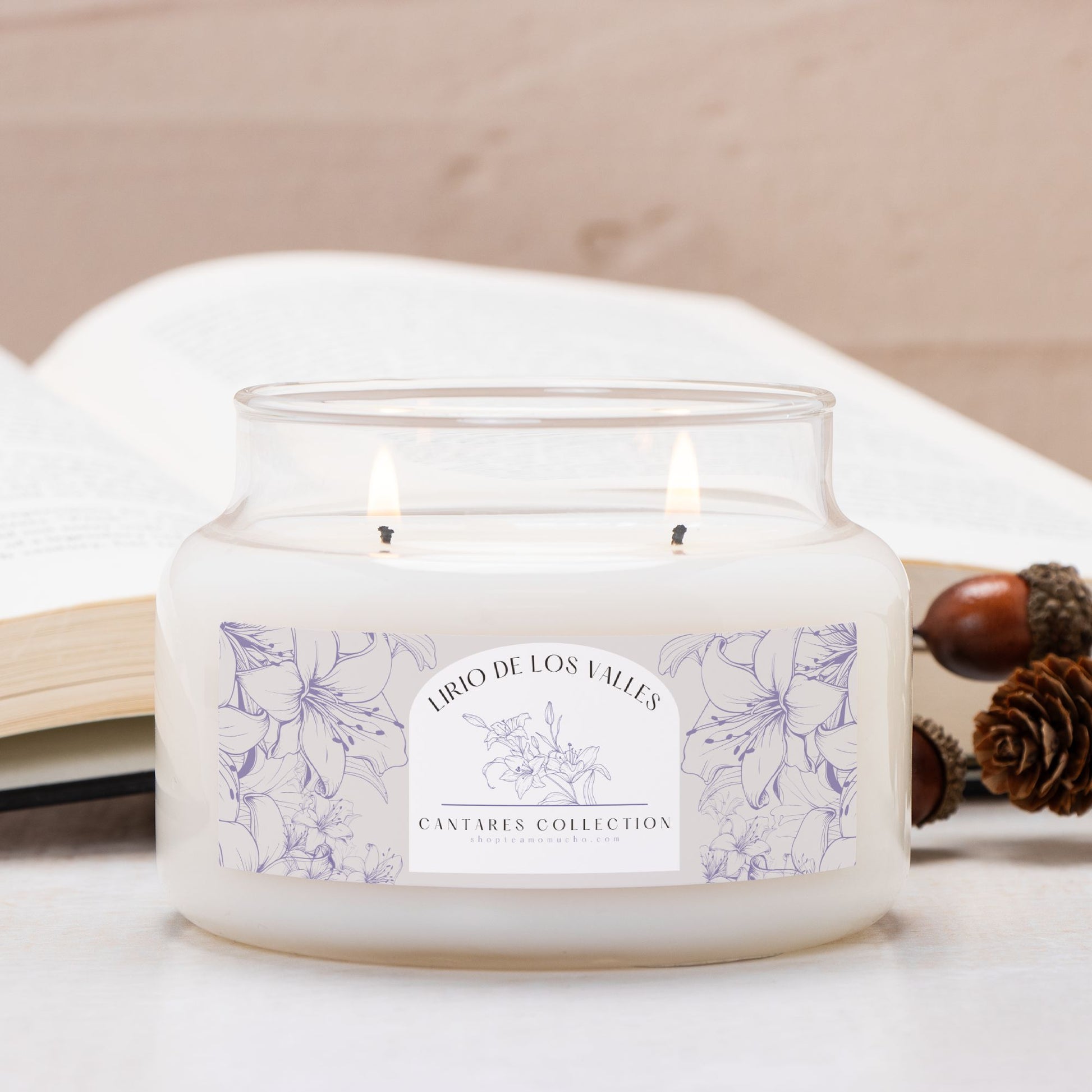 Cantares Collection Lirio de los Valles Candle Apothecary Jar (Double Wick)