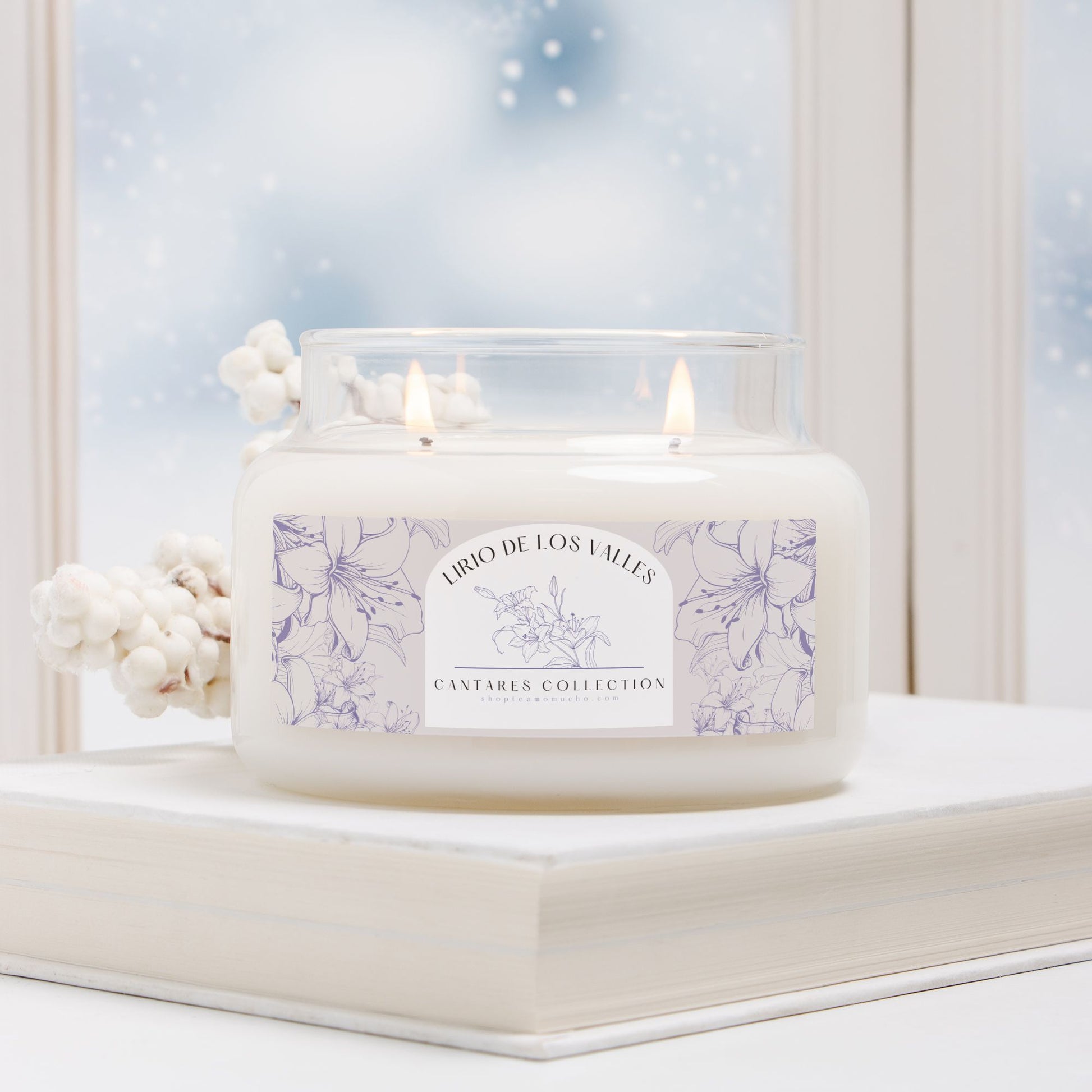 Cantares Collection Lirio de los Valles Candle Apothecary Jar (Double Wick)